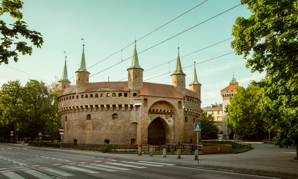 Il Barbacane e la Porta di San Floriano a Cracovia