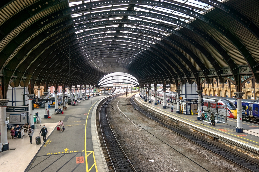 Il binario della stazione di York