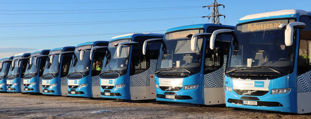 Il bus dell'aeroporto a Oslo