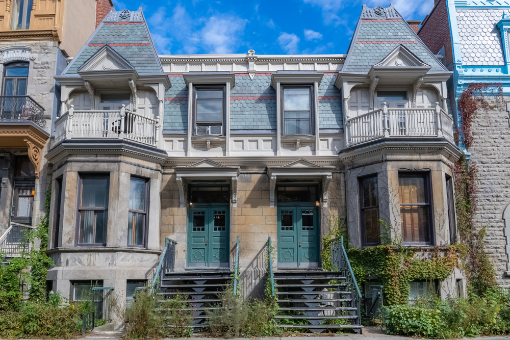 Casa vittoriana con scala esterna a Le Plateau-Mont-Royal a Montréal