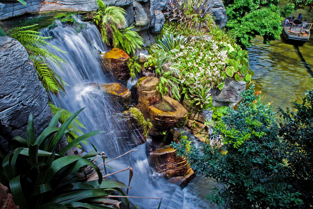 Cascata e giardino tropicale al Gaylord Opryland Resort a Music Valley, Nashville