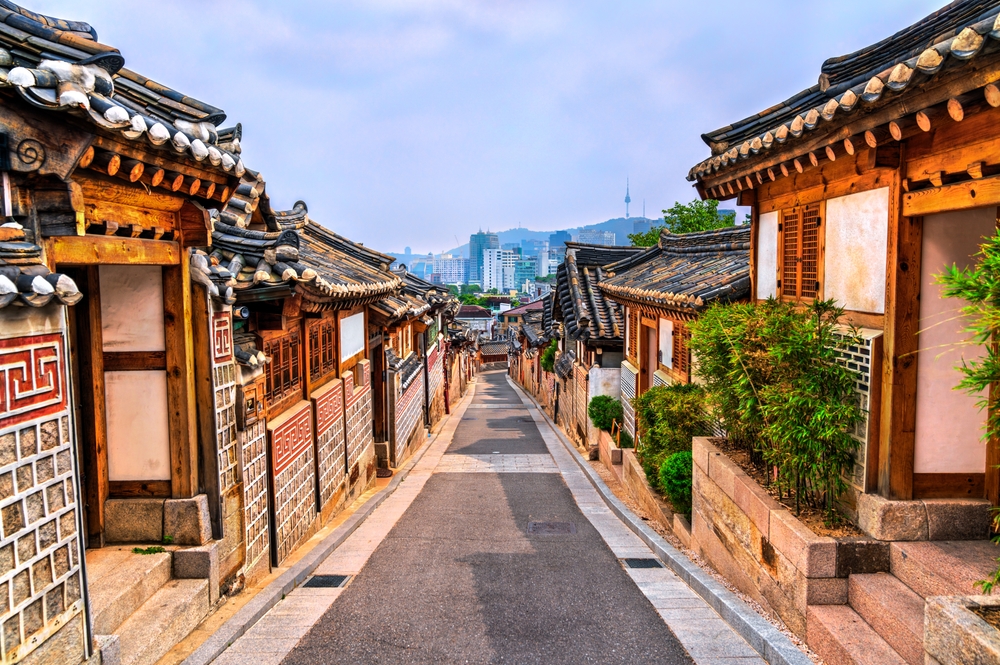 Case tradizionali nel Bukchon Hanok Village a Seul