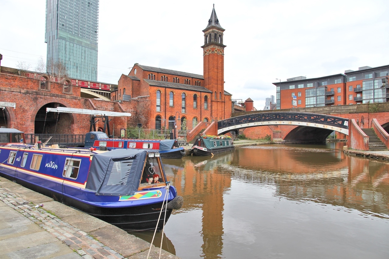 Castlefield e il canale a Manchester