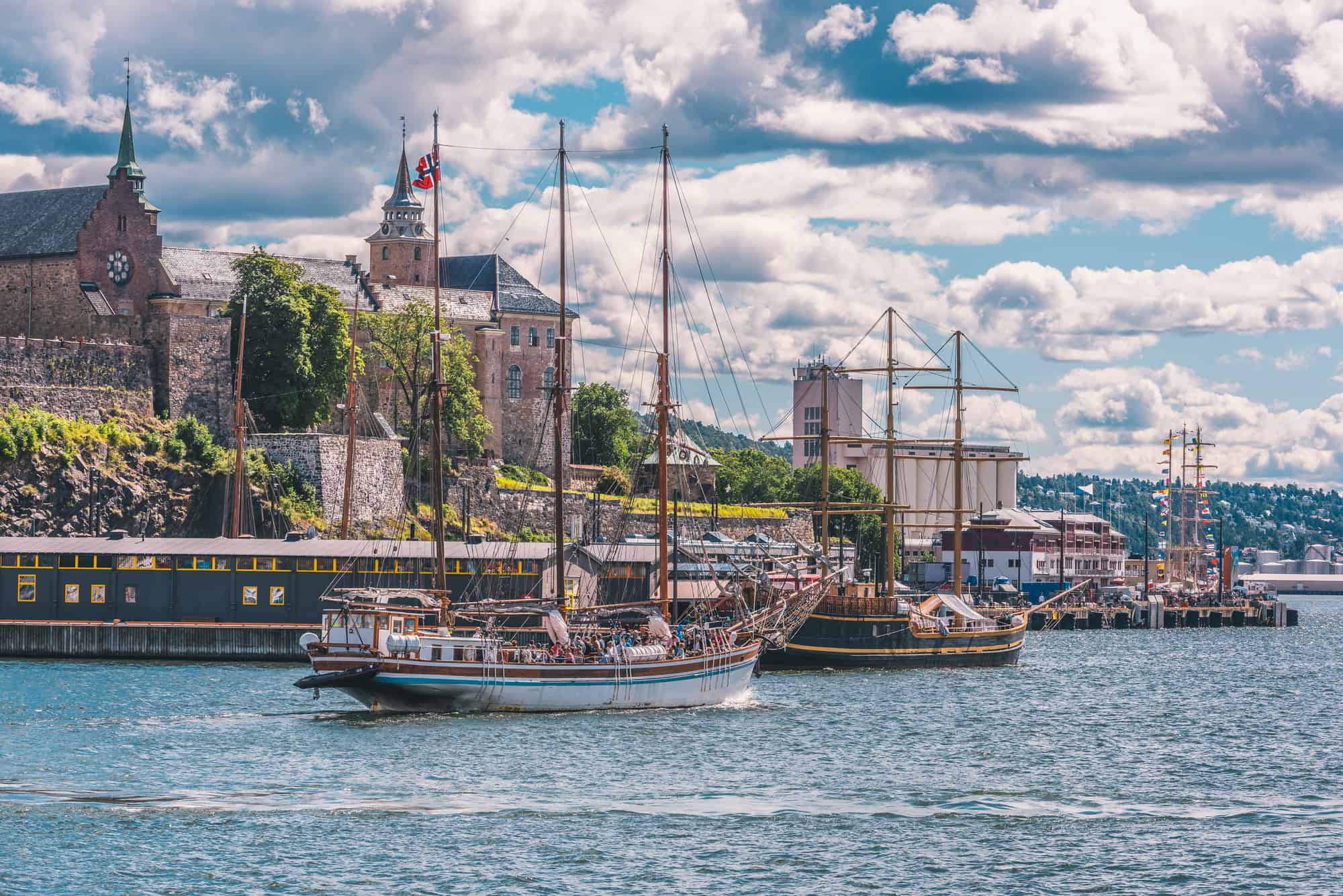 Il centro di Oslo nel quartiere di Sentrum