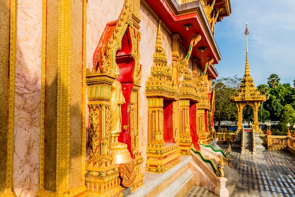 Il chedi del tempio Wat Chalong a Phuket