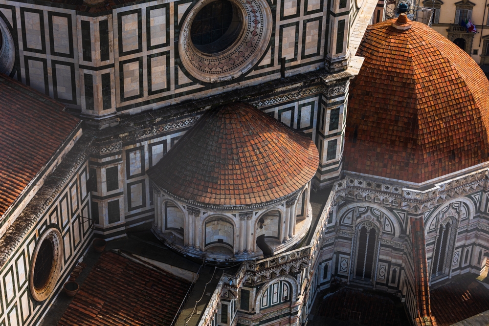La cupola del Brunelleschi sul Duomo di Firenze vista dall'alto