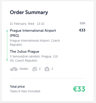 Dall'aeroporto di Praga al centro con transfer privato