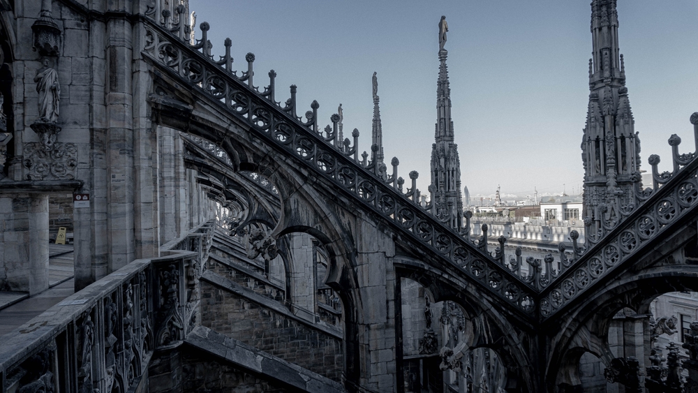 Il Duomo di Milano visto dalle terrazze sul tetto