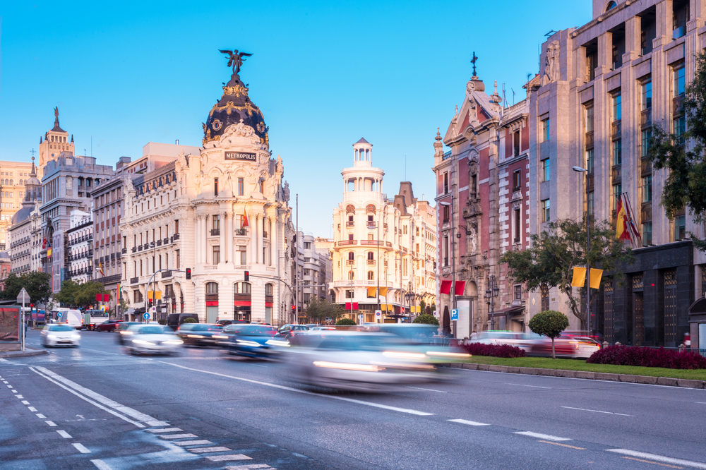 L'Edificio Metrópolis sulla Gran Vía a Madrid