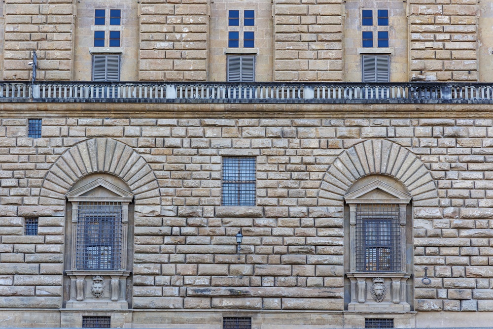 La facciata di Palazzo Pitti a Firenze