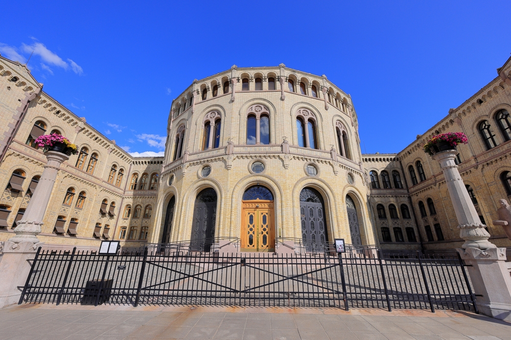 Il palazzo del parlamento Storting a Oslo