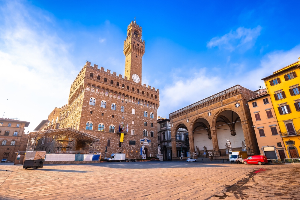 Piazza della Signoria e Palazzo Vecchio a Firenze