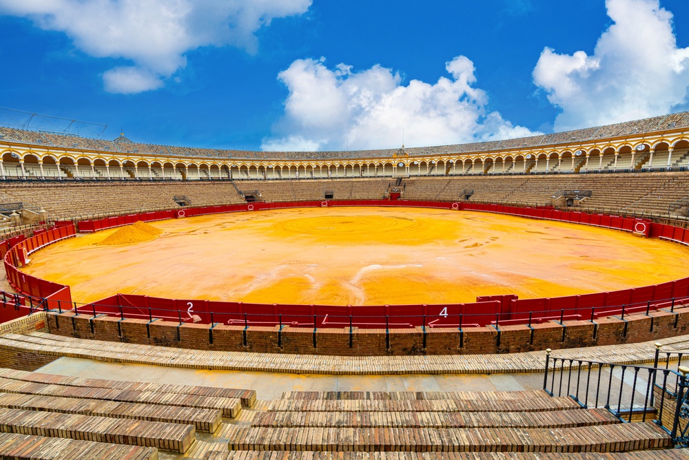 L'arena per la corrida Plaza de Toros de la Real Maestranza a Siviglia