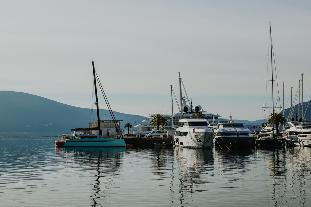 Il porto turistico di Porto Montenegro a Teodo