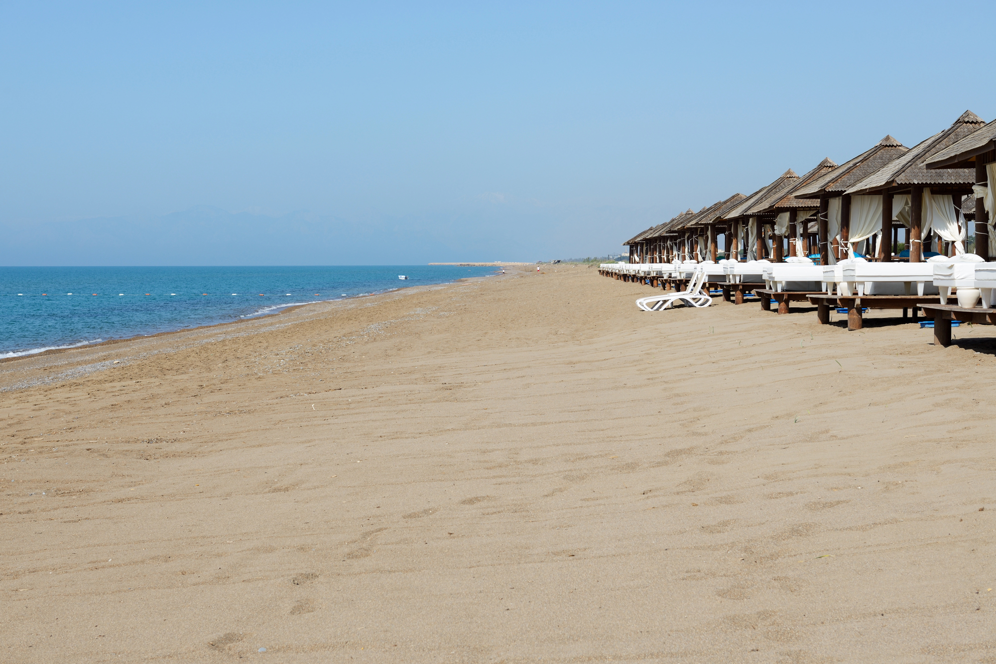 La spiaggia di Belek vicino ad Antalya
