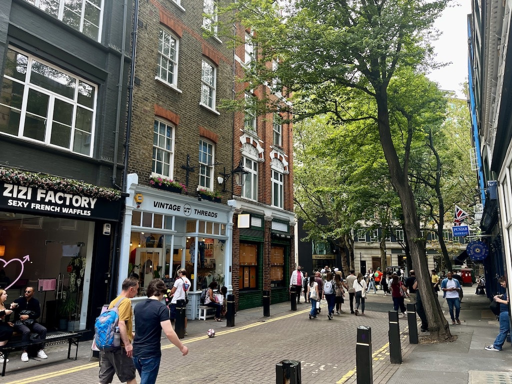 Una strada di Covent Garden