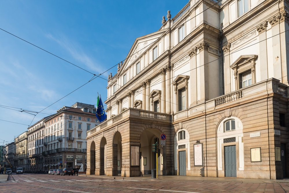 Il Teatro alla Scala in Piazza della Scala a Milano