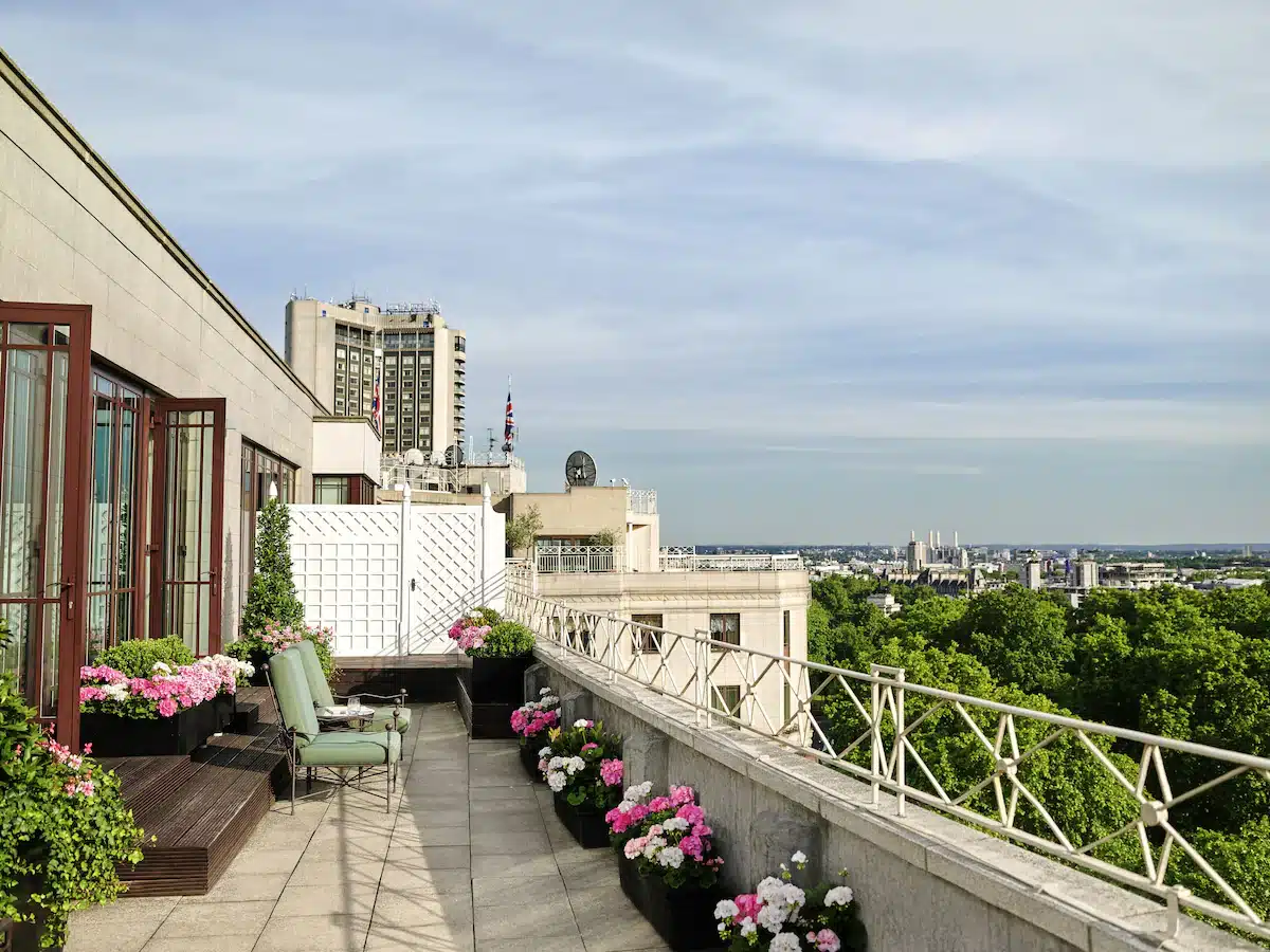 The Dorchester, camera con vista su Hyde Park