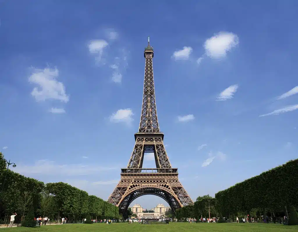 torre eiffel vista dal parco