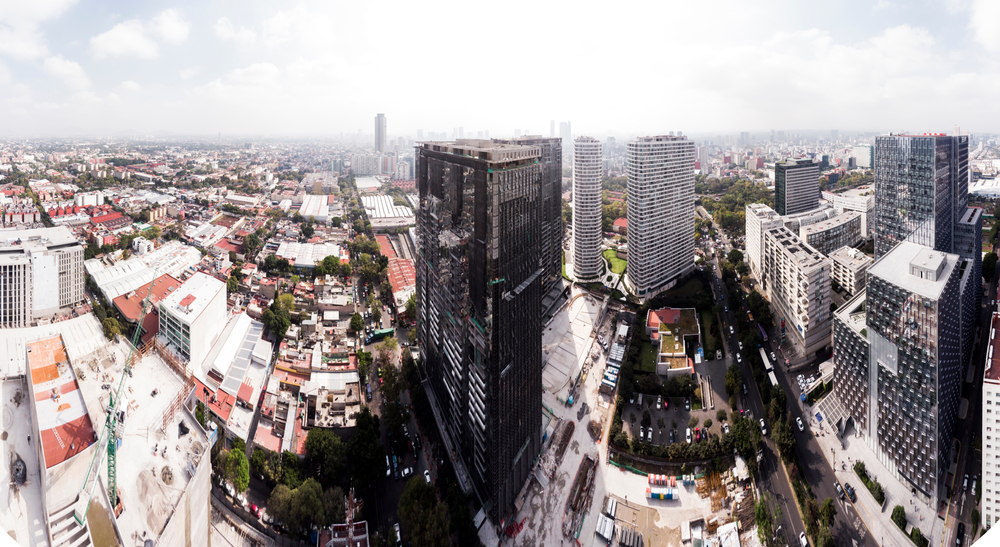 Veduta aerea del quartiere Polanco a Città del Messico