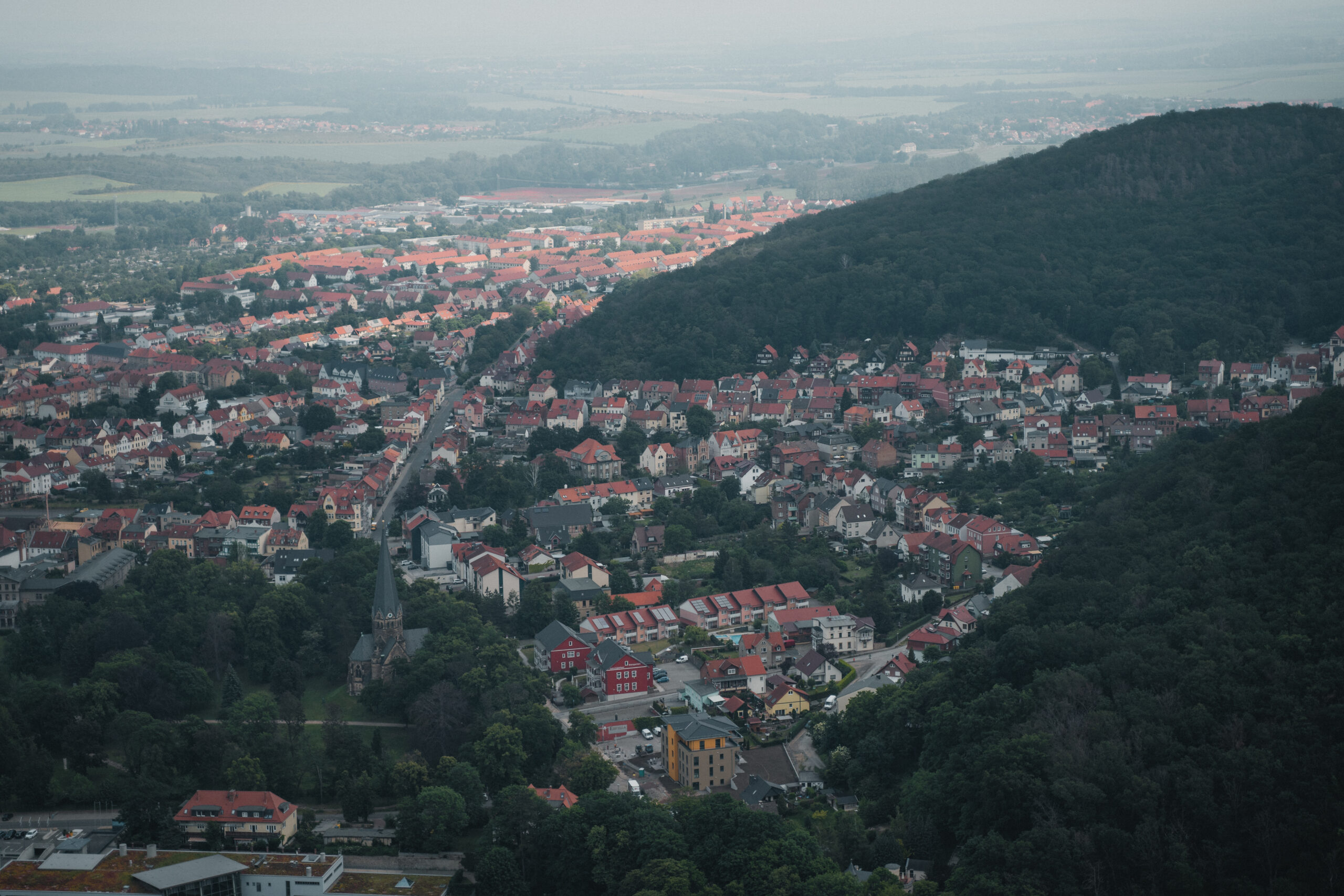 Veduta aerea di Thale nello Harz
