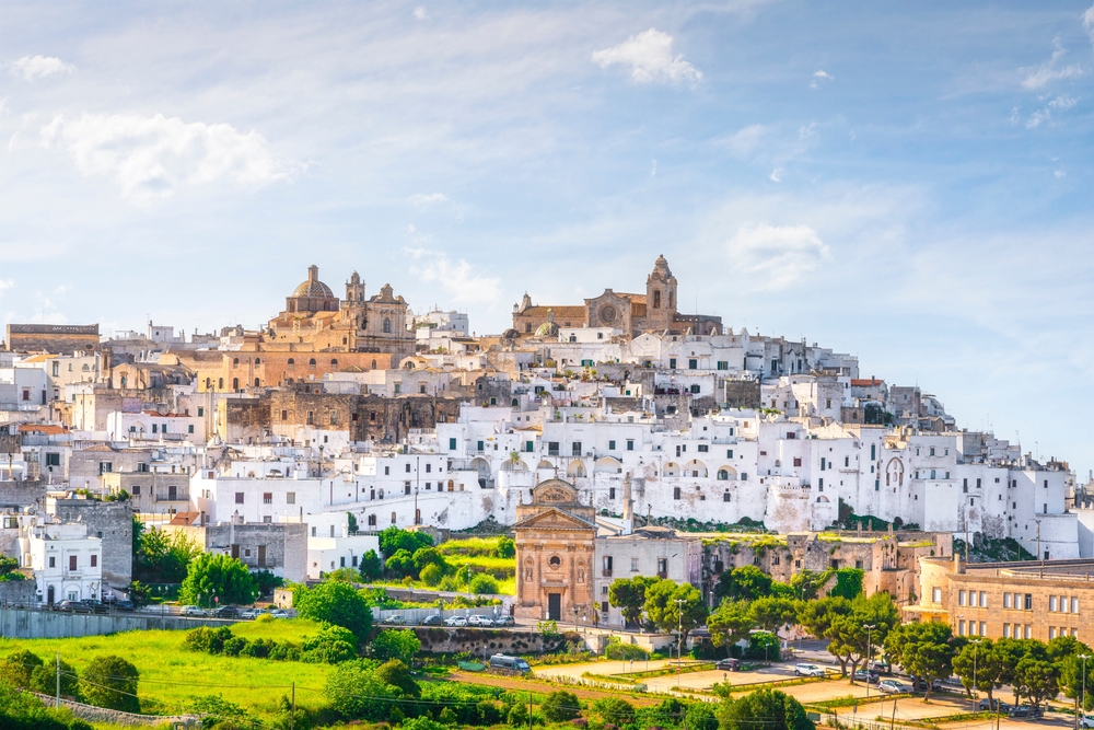 Veduta della Città Bianca di Ostuni, in Puglia
