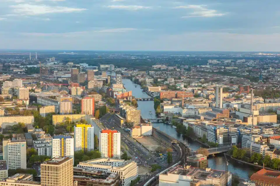 vista dalla torre della televisione di berlino