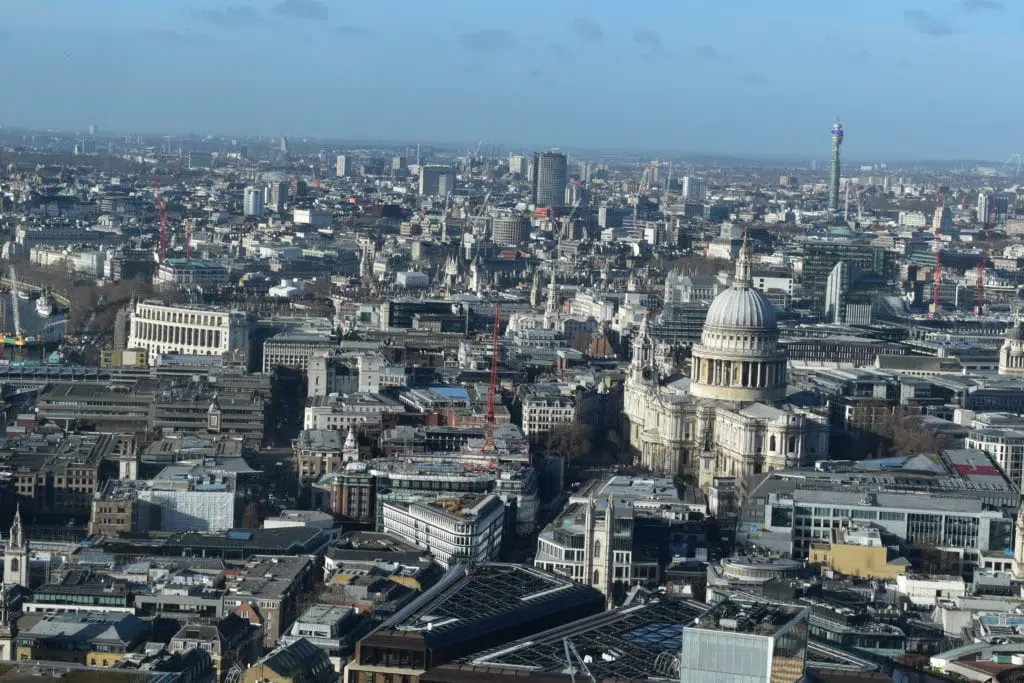 la vista dallo skygarden