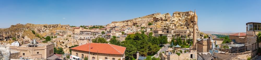 Vista panoramica su Ürgüp in Cappadocia