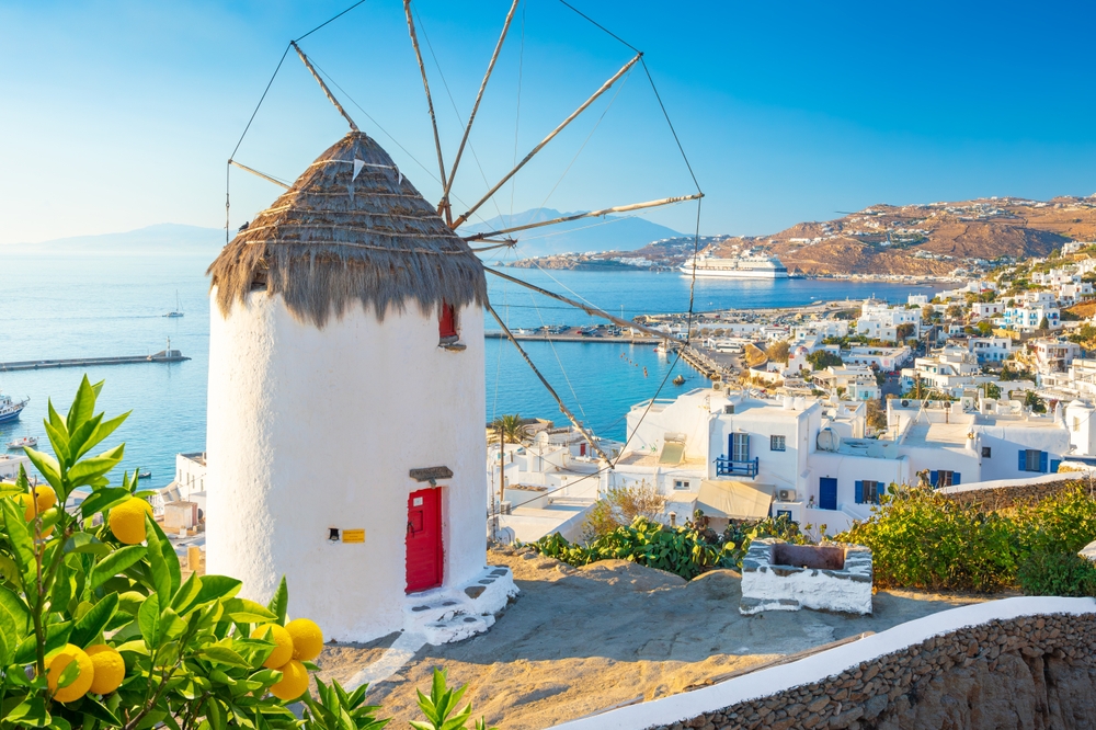 Vista su Mykonos città