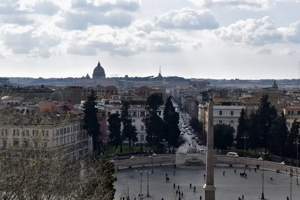 vista su Roma da Villa Borghese vista su Roma da Villa Borghese