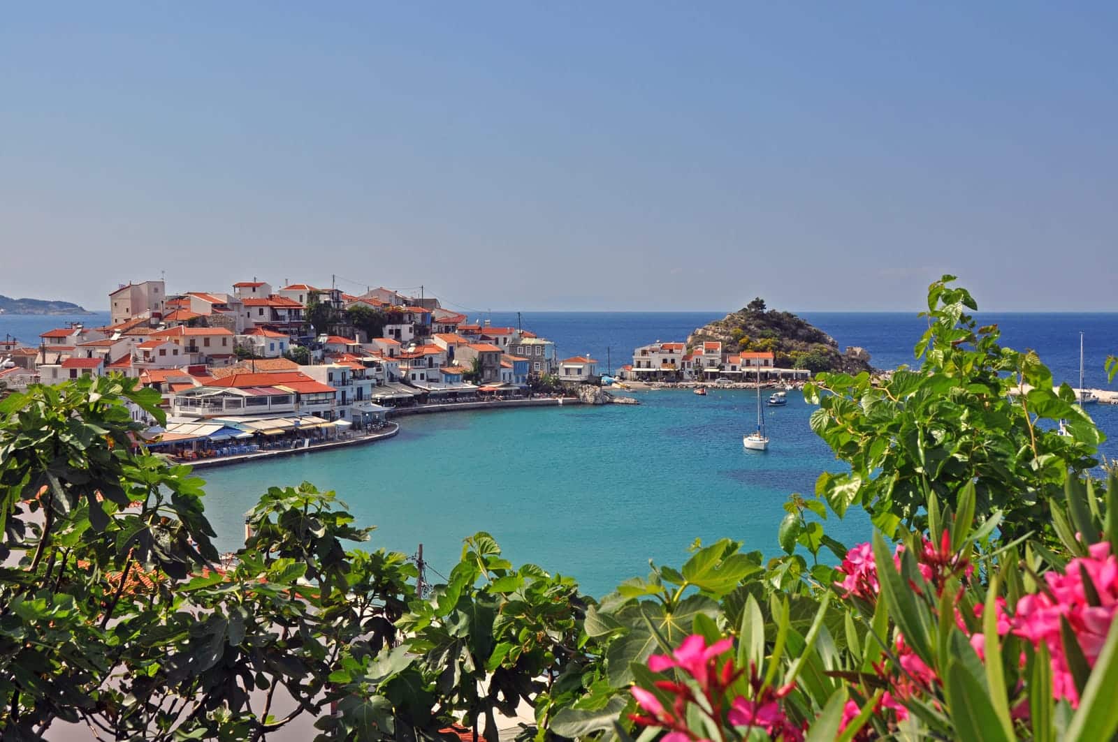 Vista sulla baia verso Kokkari, a Samos