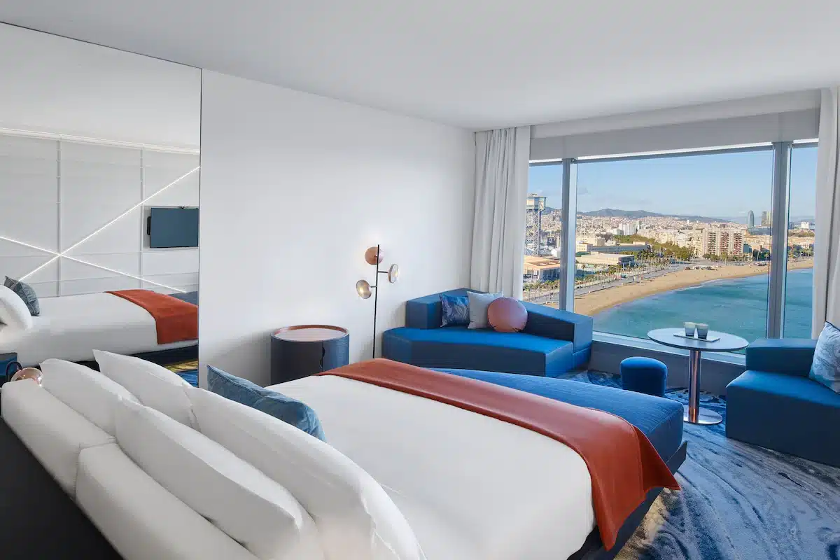 W Hotel, camera con vista sulla spiaggia