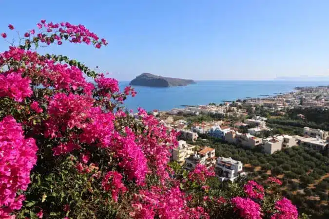 La zona di Platanias a Creta